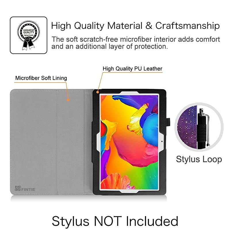 Case for Dragon Touch 10 inch K10 Notepad K10 Max10 Tablet Premium PU Leather Stand Cover Compatible Lectrus 101 Victbing 10 Hoozo 10 Winsing 10 ZONKO 101 Android Tablet Galaxy