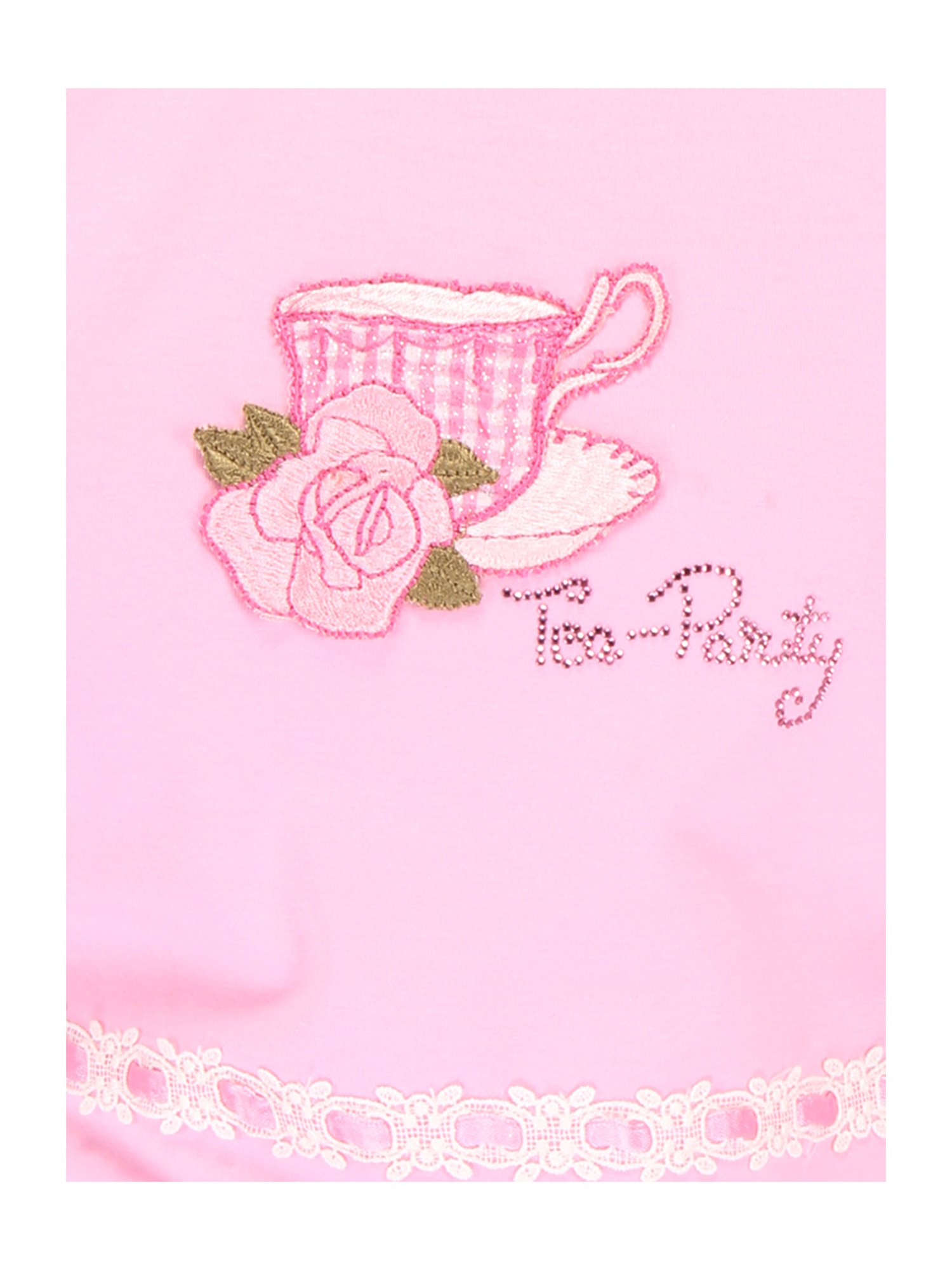 Cutecumber Kids Pink Embellished Full Sleeves Top