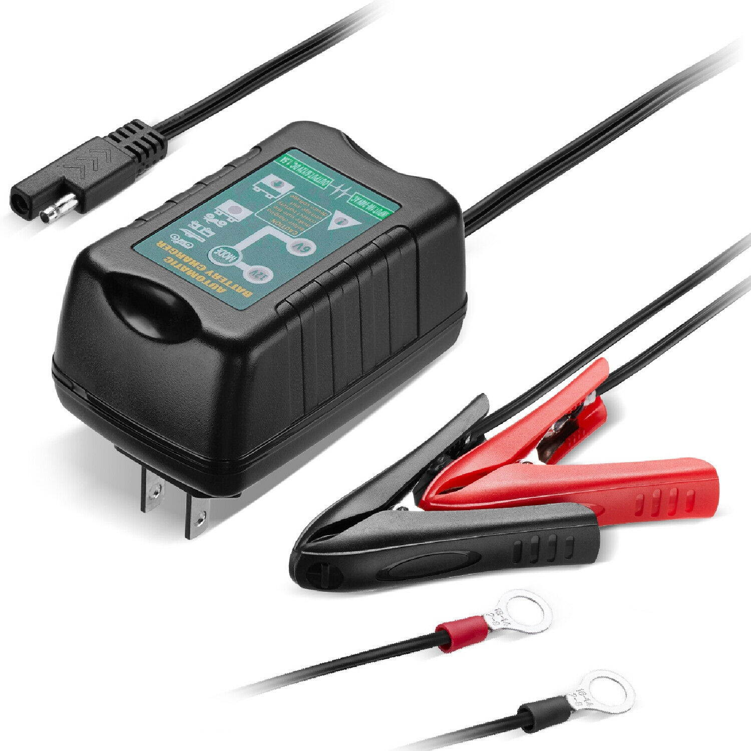 6V 12V Battery Charger Maintainer Trickle For Motorcycle RV ATV Truck Car Mower
