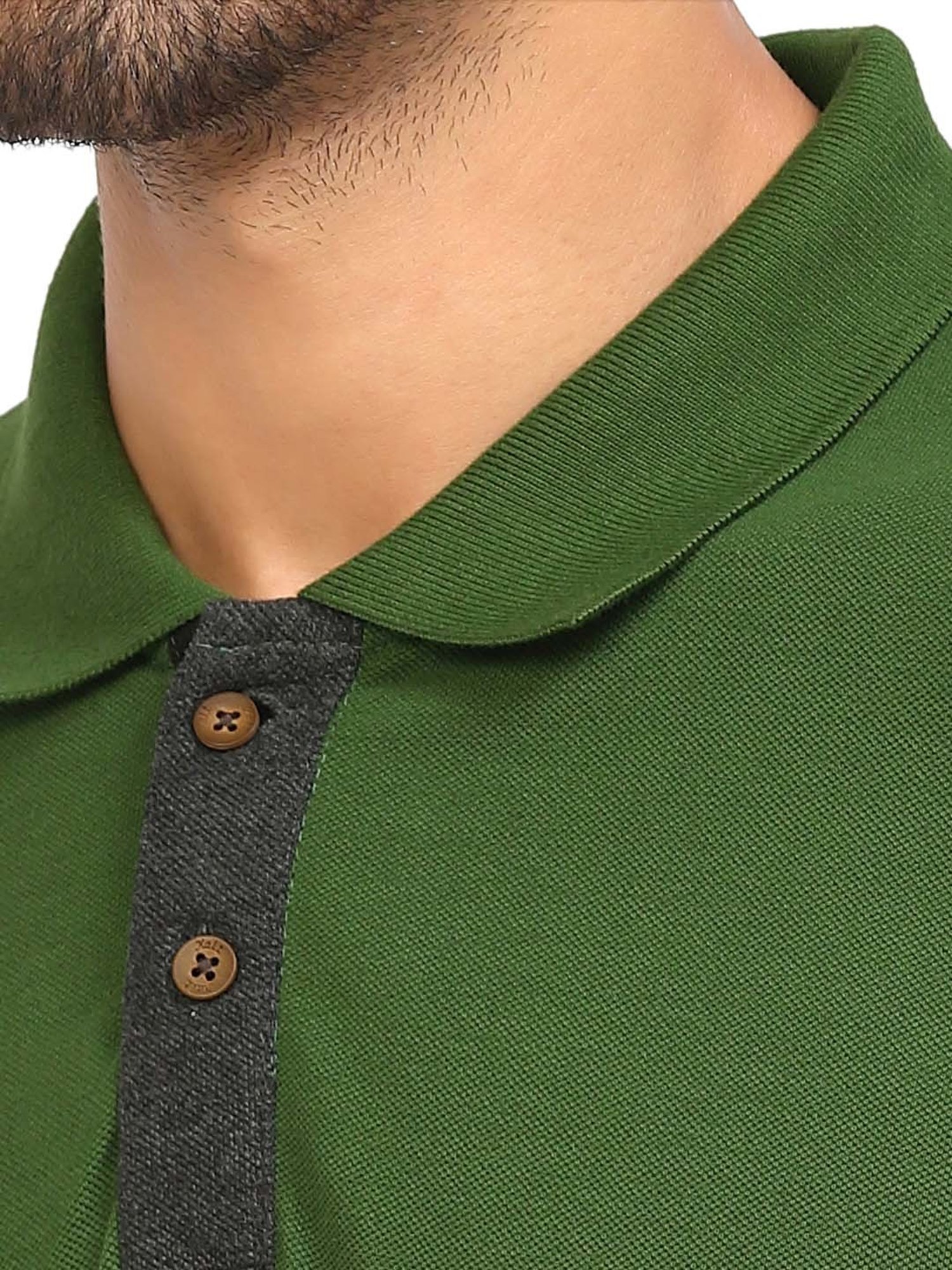 Kalt Green Regular Fit Polo T-Shirt