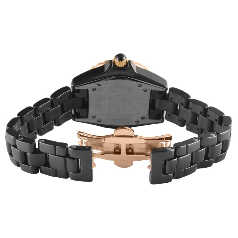 Peugeot Women's Black Genuine Ceramic Swiss Watch