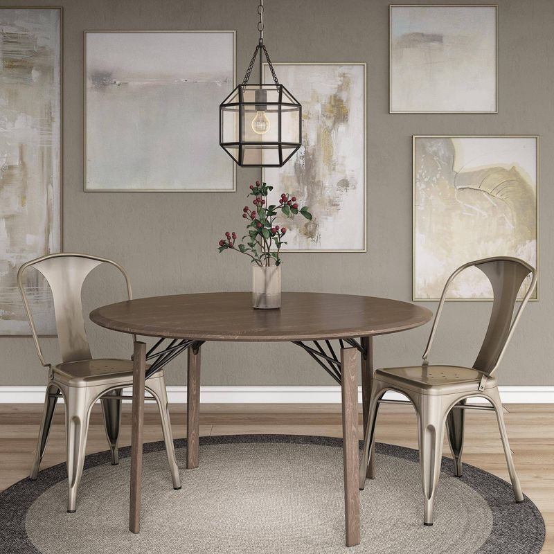 Set of 2 Fay Metal Dining Chair Gray - Room & Joy