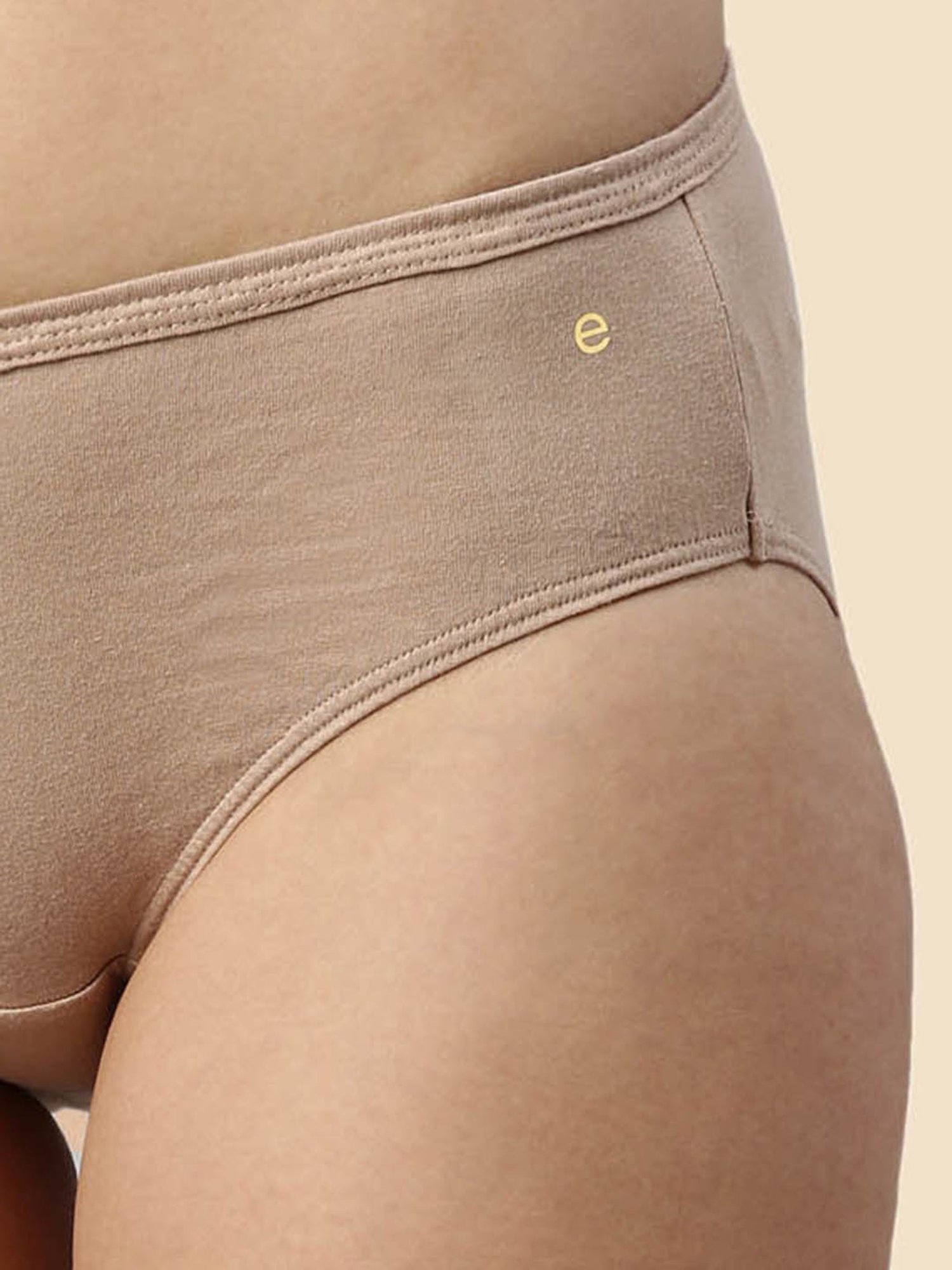 Enamor Jet Black & Nude Cotton Hipster Panty - Pack of 5