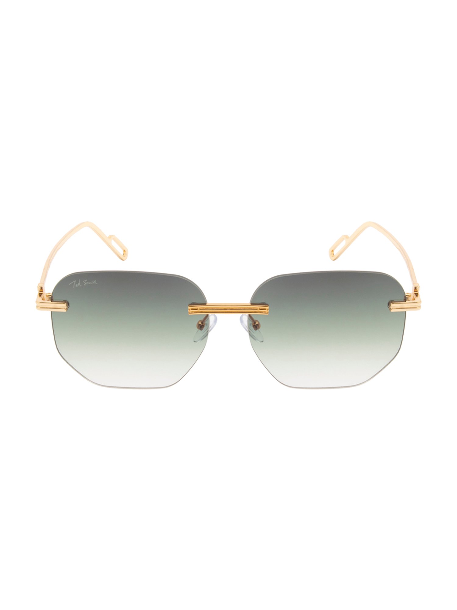 Ted Smith Green Hexagon UV Protection Unisex Sunglasses