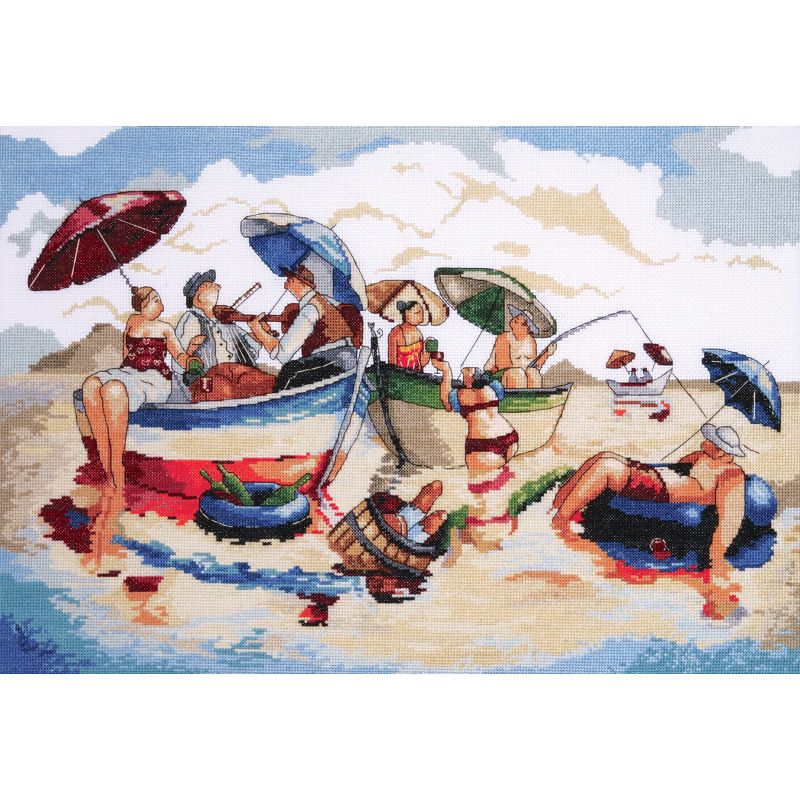 Design Works Counted Cross Stitch Kit 14"X20"-Water Lunch (14 Count)