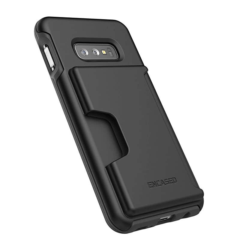 Galaxy S10e Wallet Case (Phantom) Ultra Durable Cover with Card Holder Slot (4 Credit Card Capacity) Purple