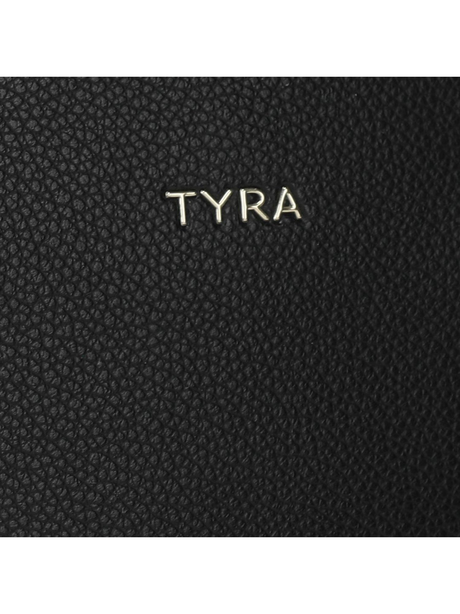 Tyra Calla Black Solid Faux Leather Handbag