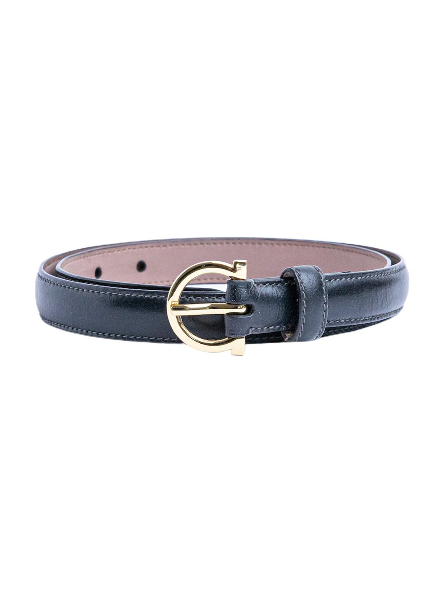 Hidesign Mariko Brown Solid Leather Narrow Belt