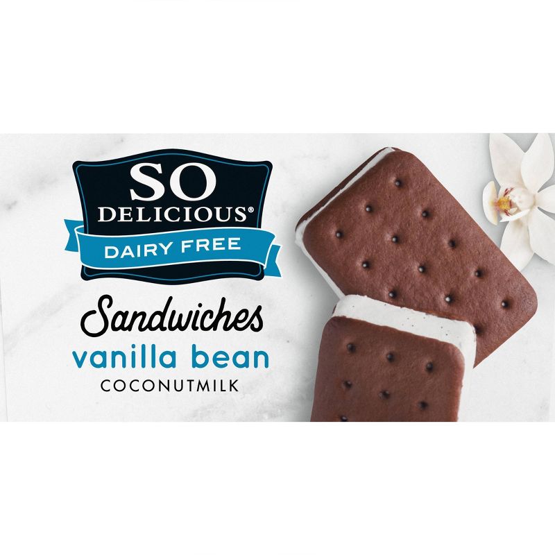 So Delicious Dairy Free Vanilla Bean Coconut Milk Frozen Dessert Sandwiches - 8ct