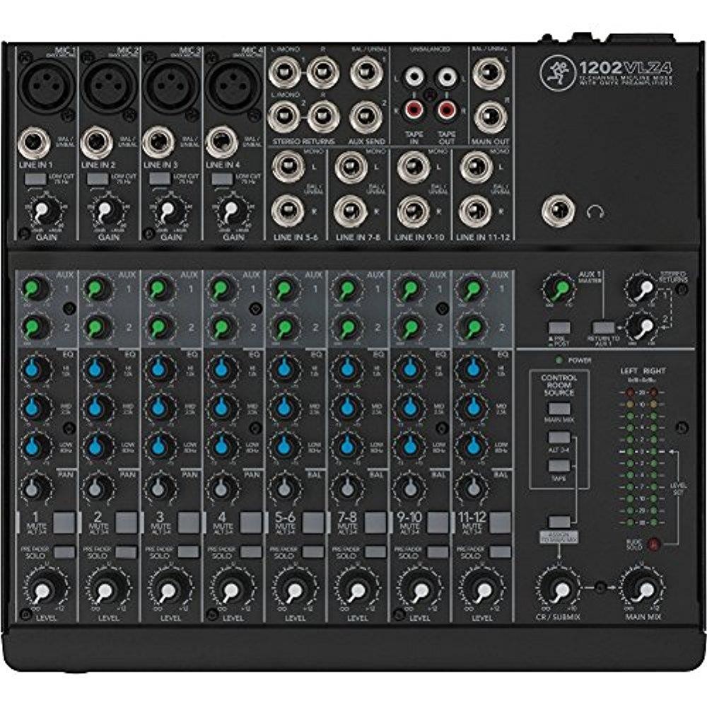 Mackie 1202VLZ4 12-Channel Compact Mixer W/ SR360 Professional Headphones, Xpix Cables, Fibertique Cloth and Deluxe Accessory Bundle