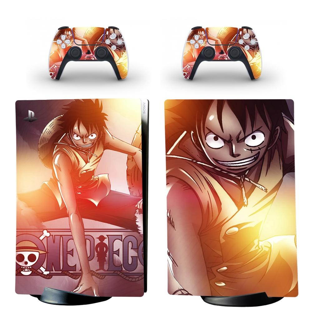 One Piece Luffy PS5 Digital Edition Skin Sticker for PlayStation 5 Console and Controllers PS5 Skin Sticker Decal