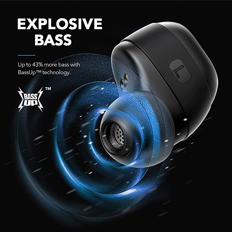 Upgraded Anker  Liberty Neo True Wireless Earbuds Pumping Bass IPX7 Waterproof Secure Fit Bluetooth 5 Headphones Stereo Calls Noise Isolation One Step Pairing Sports Red
