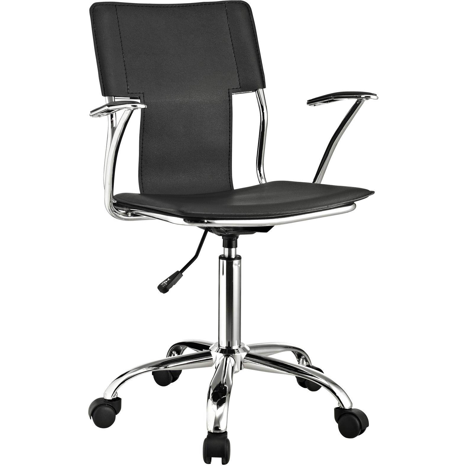 Global Leather Task Chair, Black (8993BK450/550) 