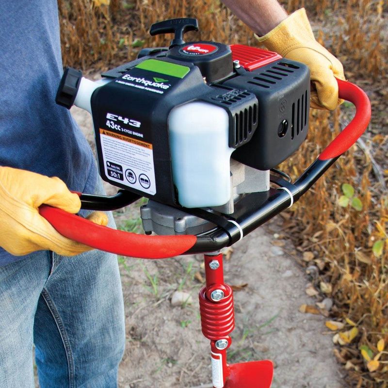 Earthquake E43 Gas Engine Earth Auger Powerhead & EA10F 10" Fishtail Digger Bit