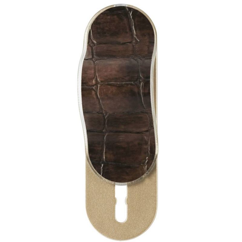 Phone Fin Finger Grip Exotic Series Crocodile - Brown