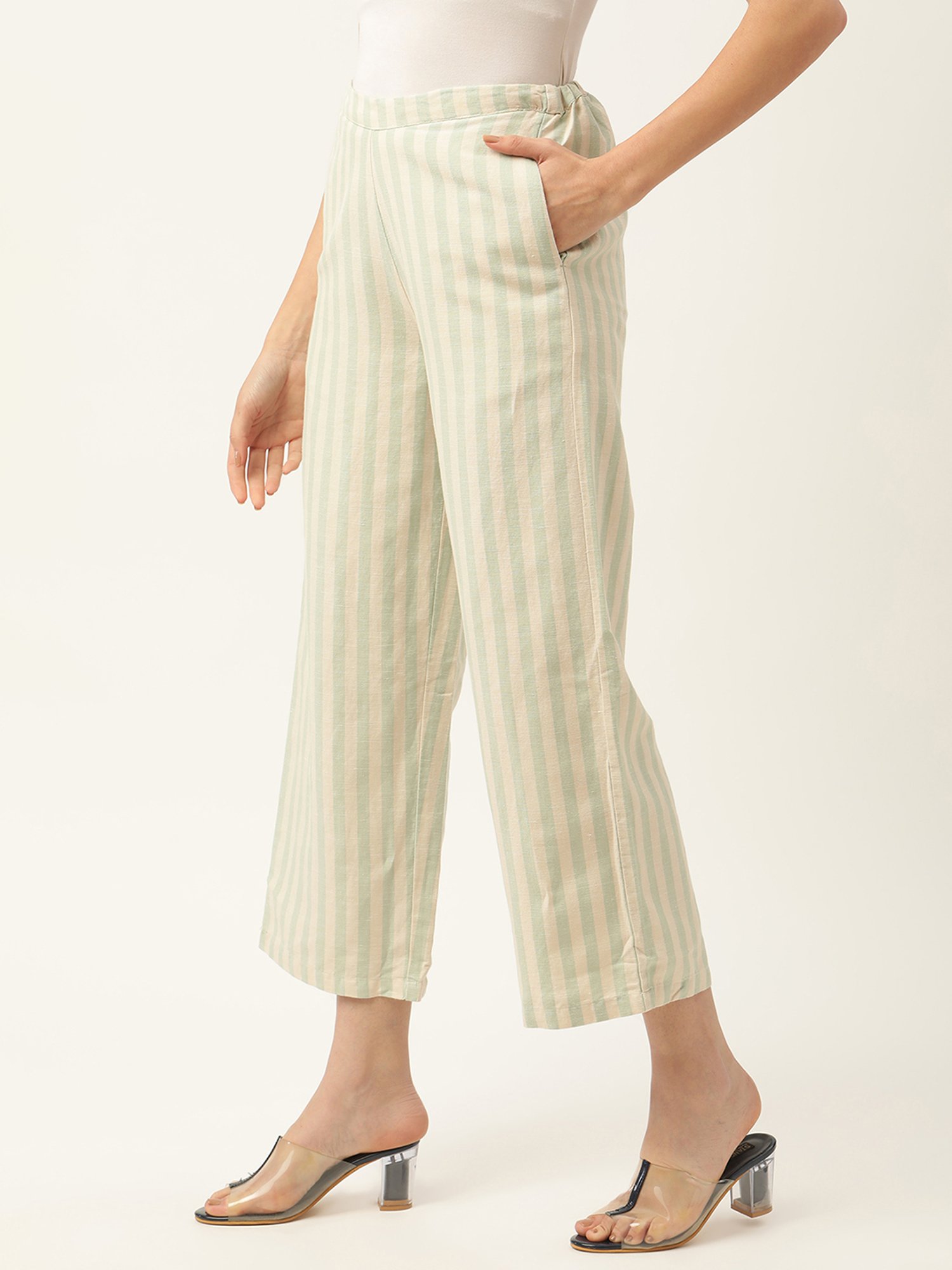 Rooted Light Green Drawstring Pants