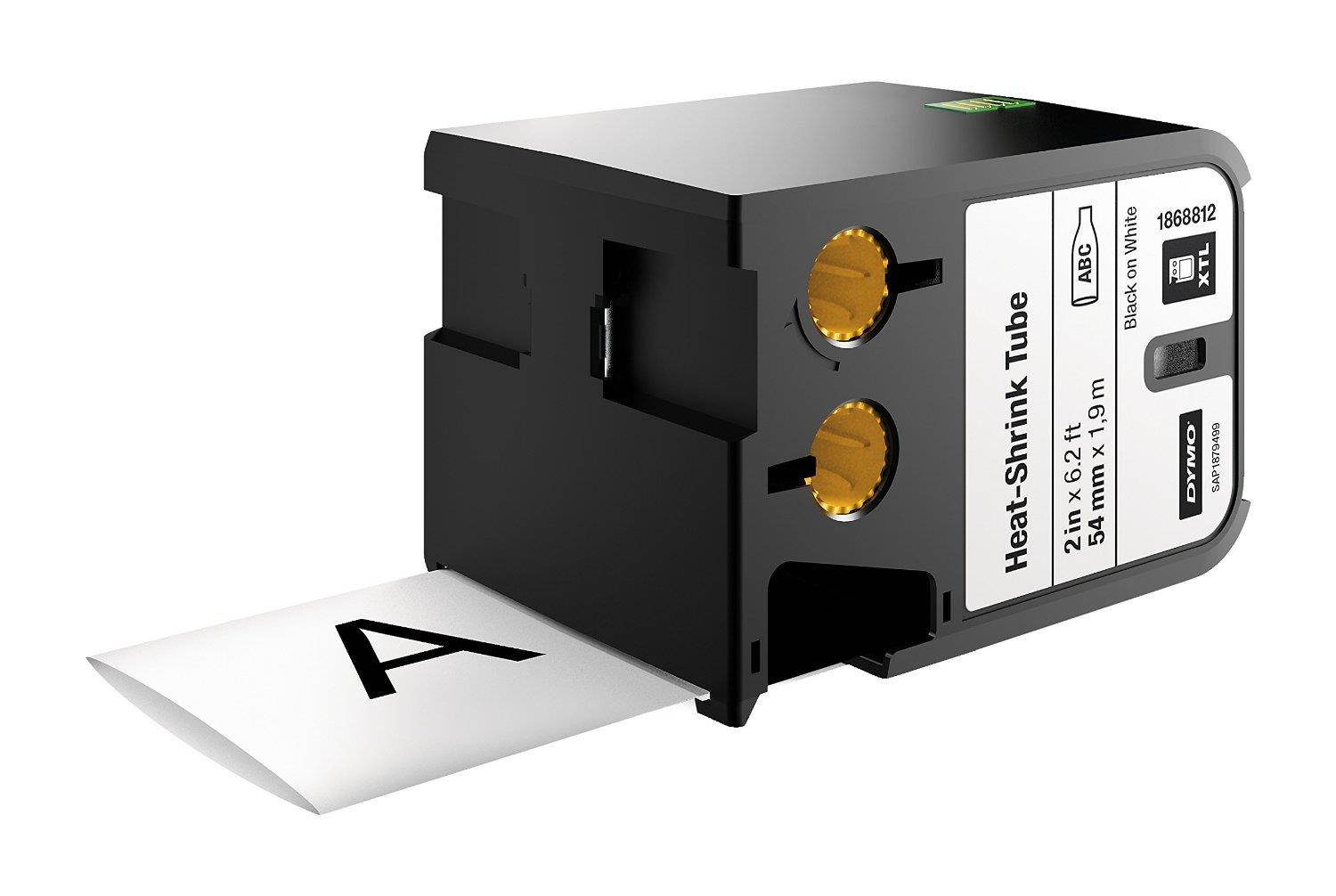 DYMO - XTL 1868812 Heat Shrink Tube Labels (54 mm) - Black on White - 2"