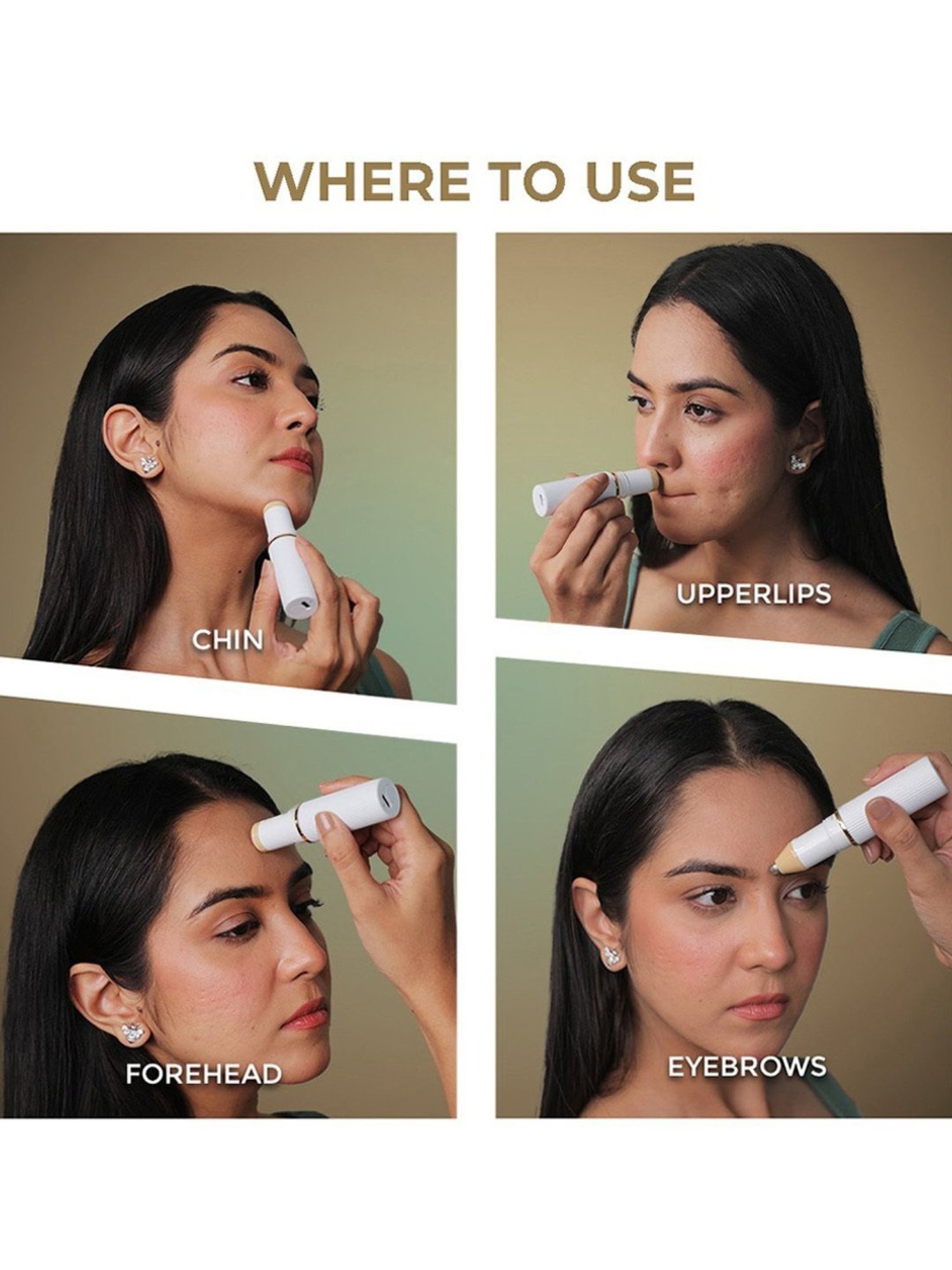 WINSTON 2 In 1 Painless Face Eyebrow Trimmer Rechargeable Battery Operated Hair Remover