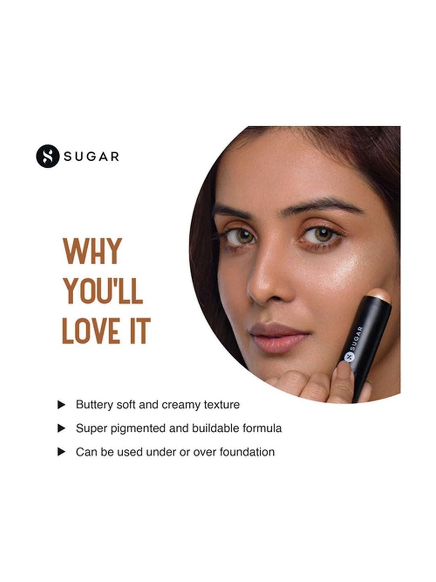 Sugar Cosmetics Face Fwd Highlighter Stick 01 Champagne Champion - 7.5 gm