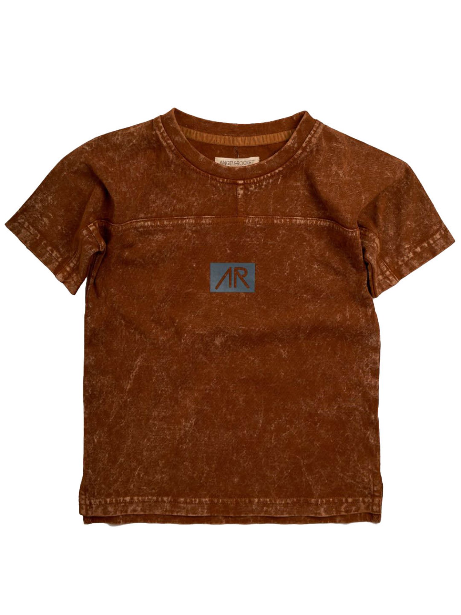 Angel & Rocket Boys Brown Solid T-Shirt
