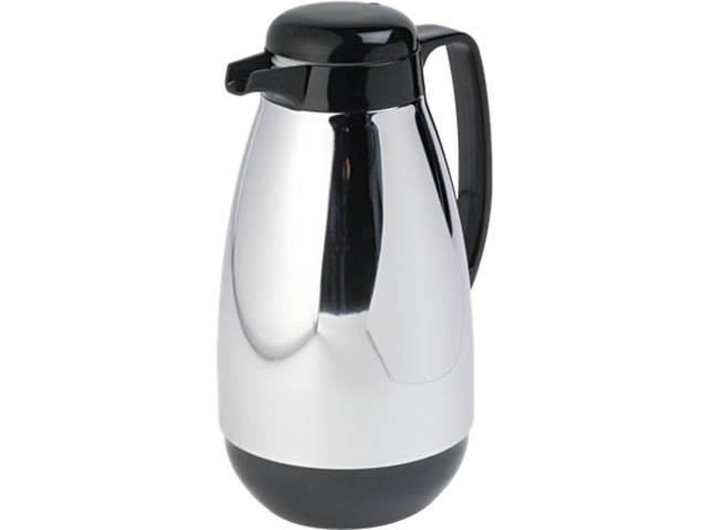 Hormel PM10CJ Vacuum Glass Lined Chrome-Plated Carafe, 1-Liter Capacity, Black Trim
