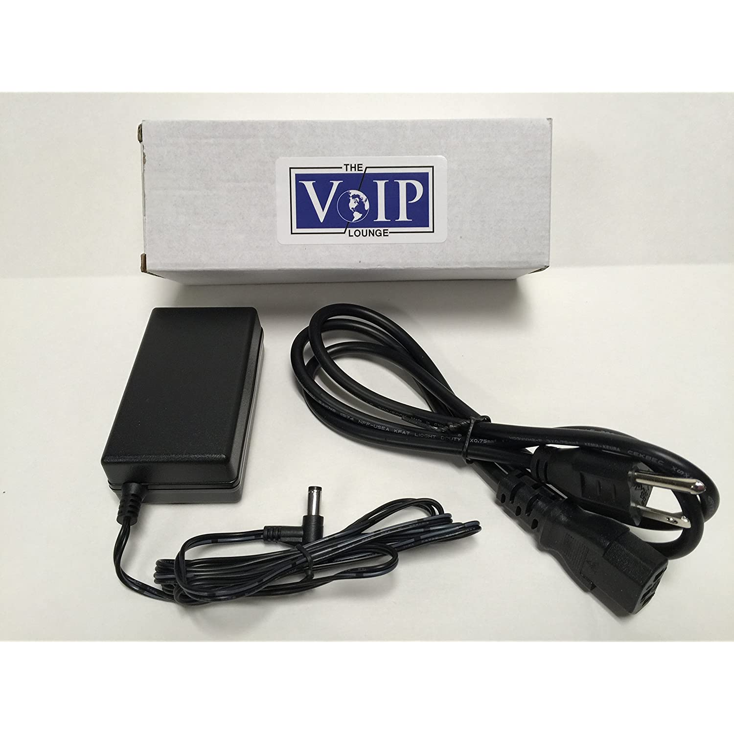 The VoIP Lounge 48V Power Supply for Polycom VVX IP Phone with AC Power Cord 300 301 310 311 400 401 410 411 500 501 600 601 (See Full Description Below)