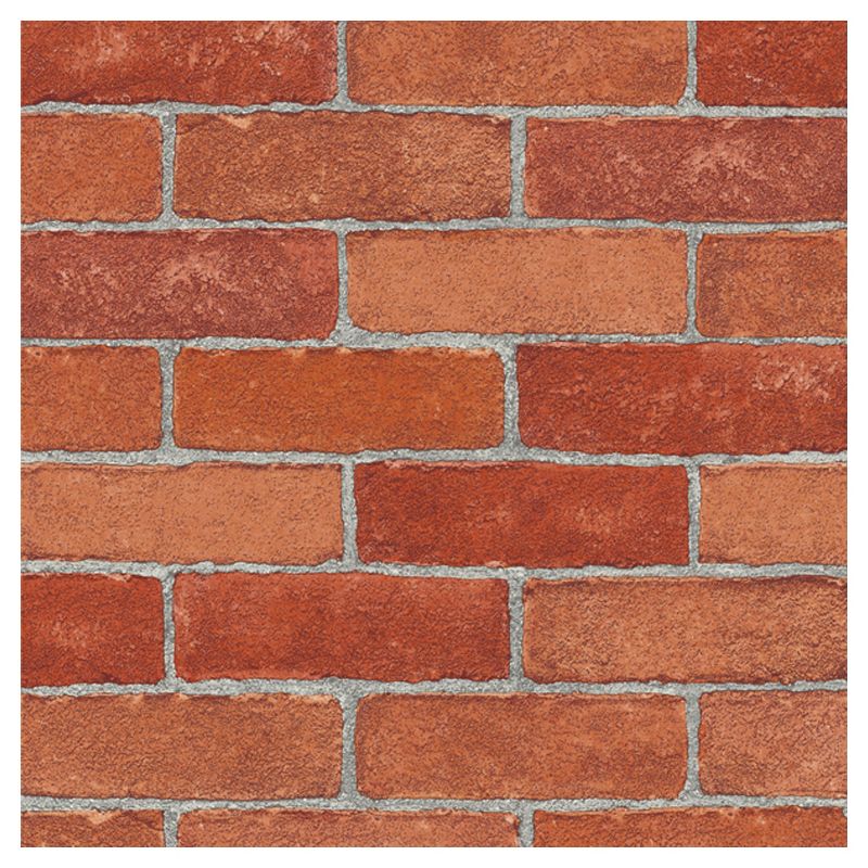 Devine Color Textured Brick Peel & Stick Wallpaper Red