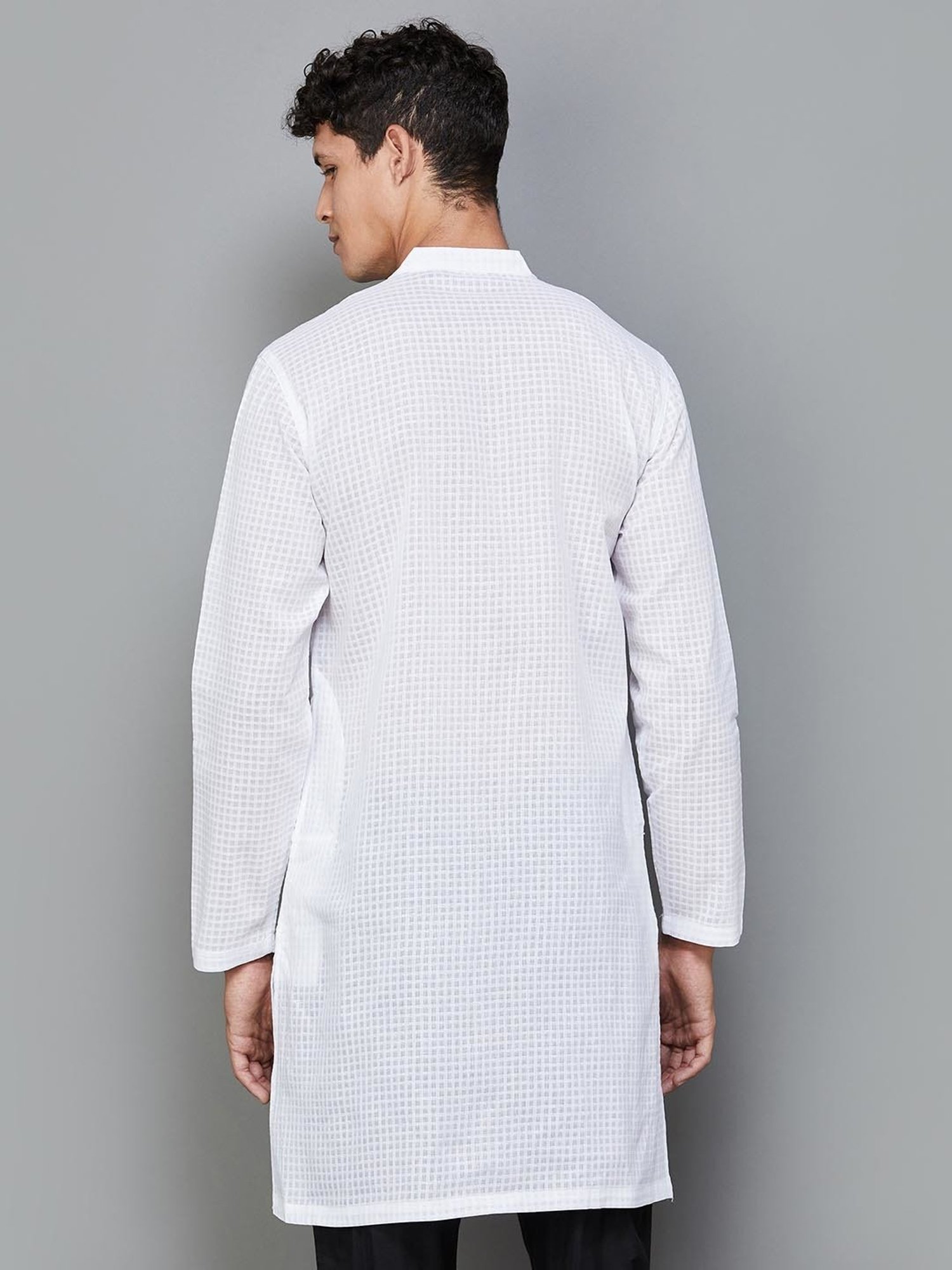 Manthan Red Full Sleeves Solid Kurta