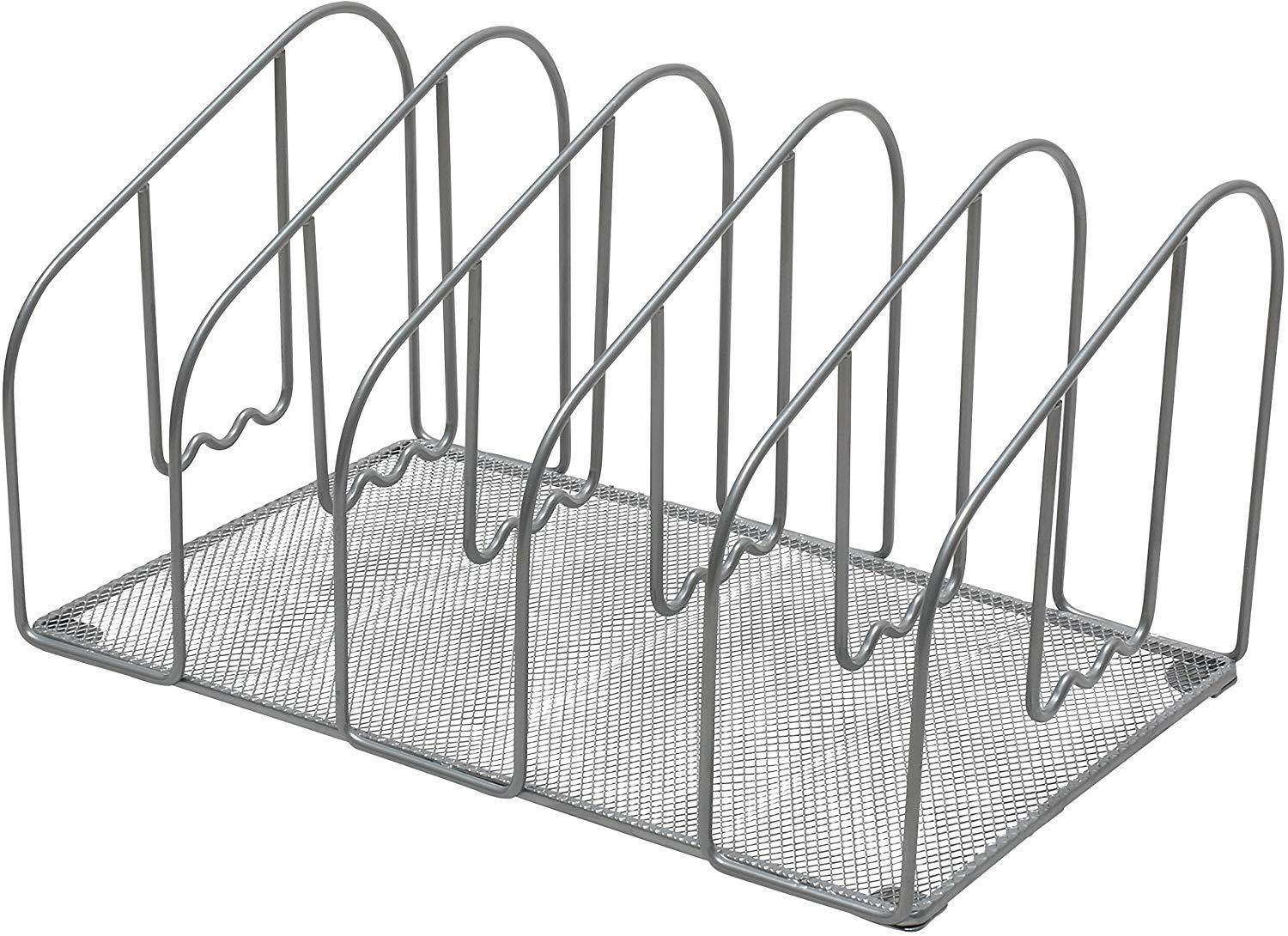 DecoBros Desk File Sorter Organizer, 5 Sections, Sliver