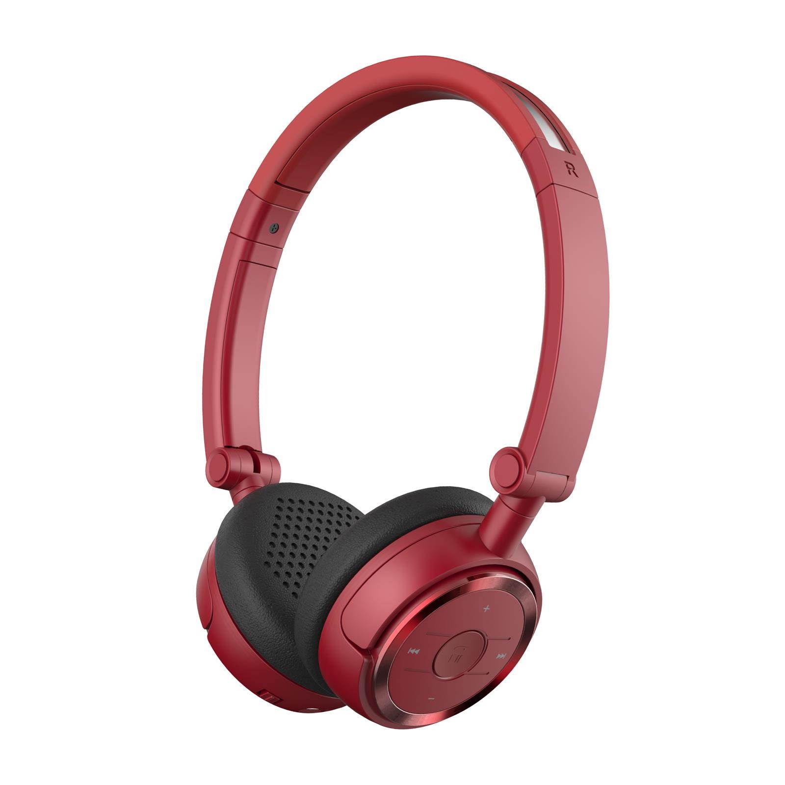 Edifier W675BT On-ear Bluetooth v4.1 Headphones Foldable with NFC Connect 40mm Drivers - Red