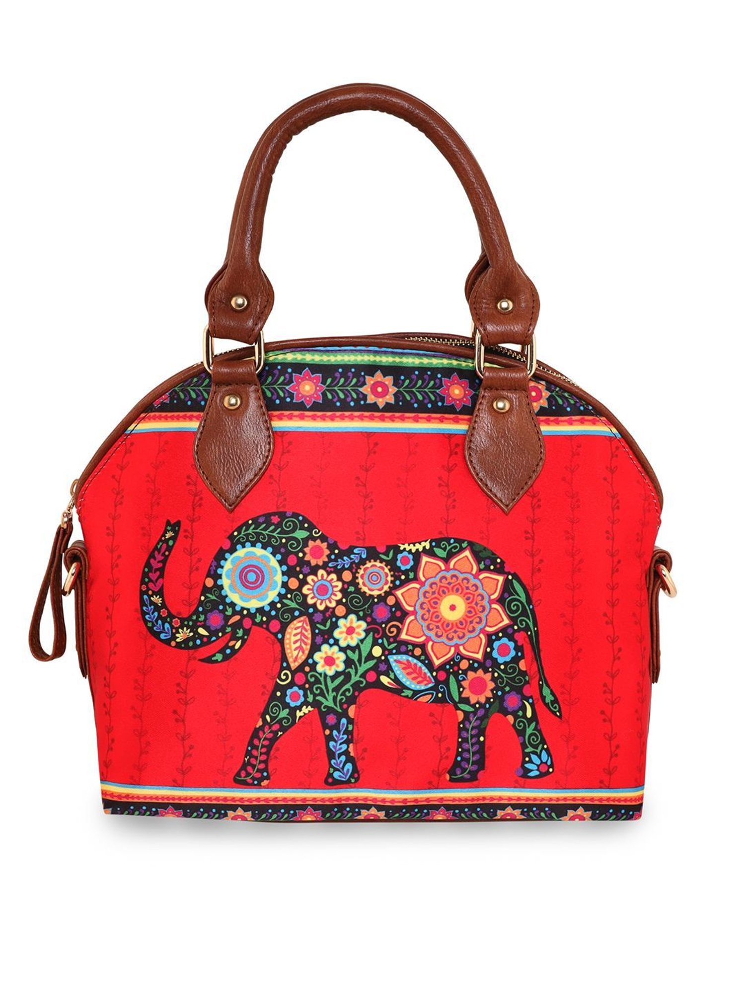 Sabhyata Multicolor Printed Medium Satchel Handbag