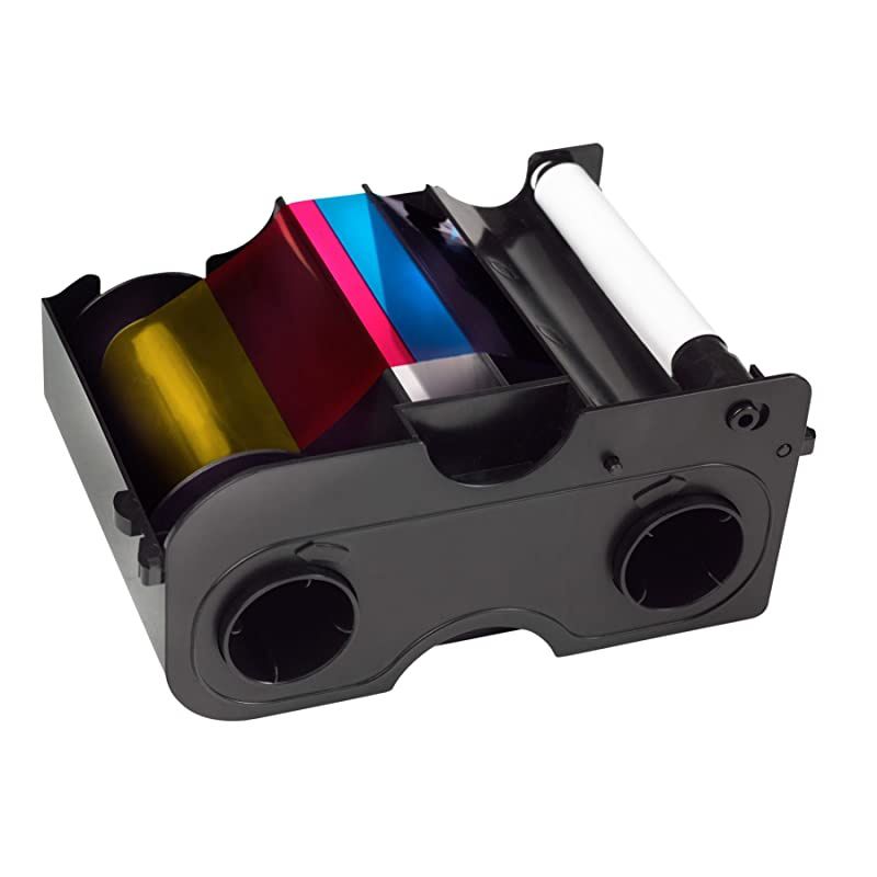 DTC1000 YMCKO Ribbon Cartridge w Cleaning Roller 45000