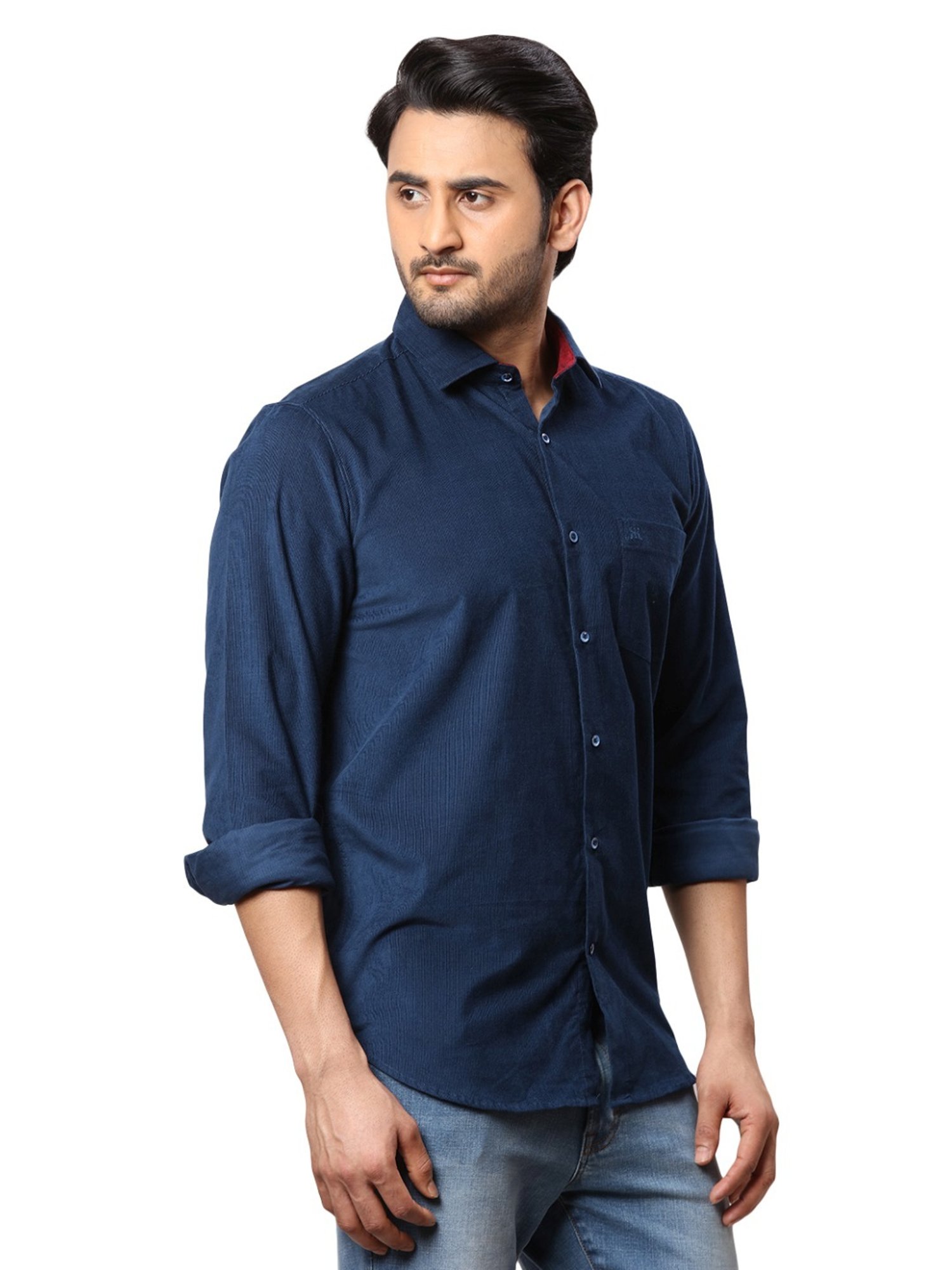 Raymond Blue Contemporary Fit Texture Shirt