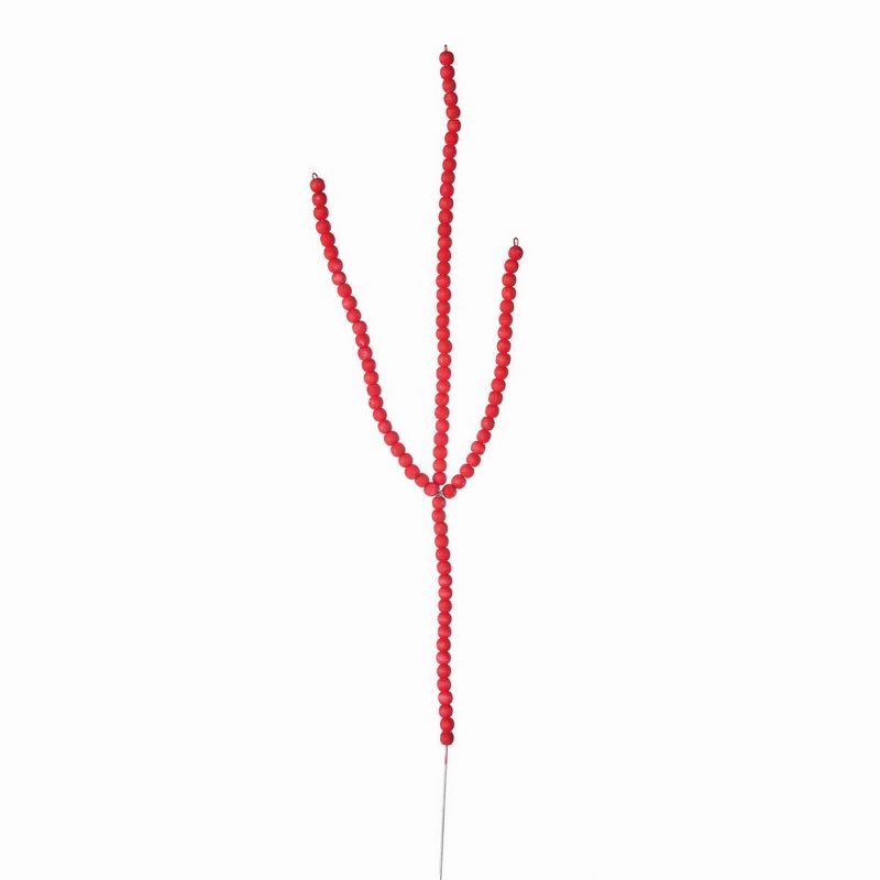 Plum & Post Wood Bead Faux (Fake) 29" Stem