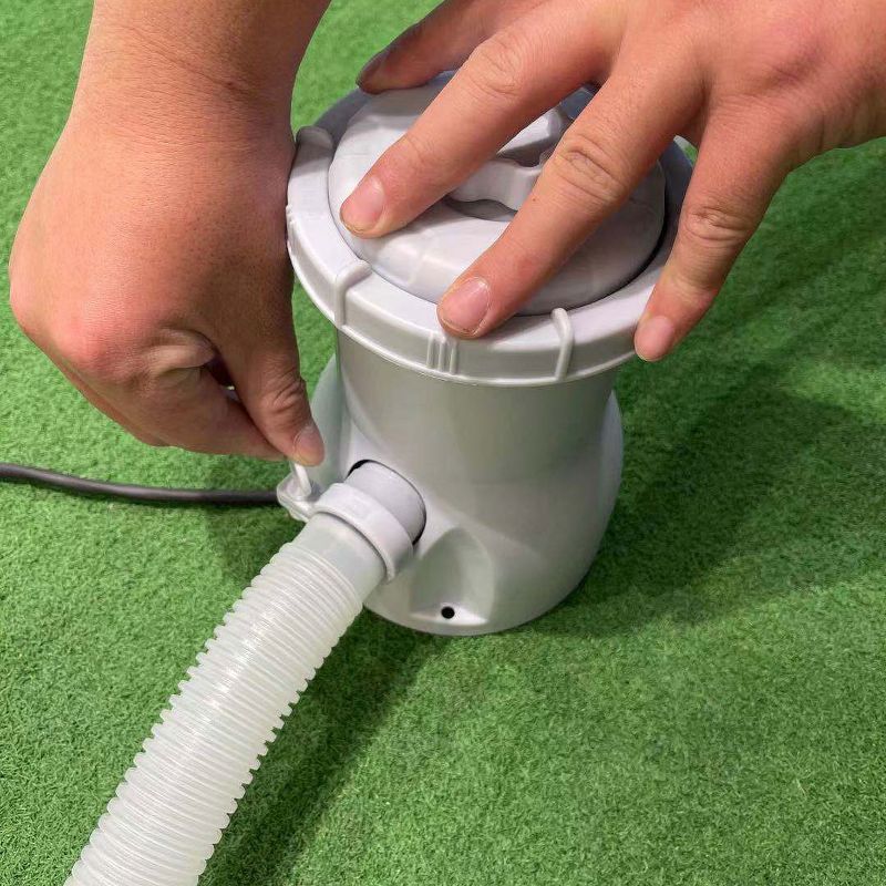 JLeisure Clean Plus 300 GPH GFCI Above Ground Swimming Pool Filter Cartridge Pump with 32 mm Hoses for Pools Up To 1,018 Gallons