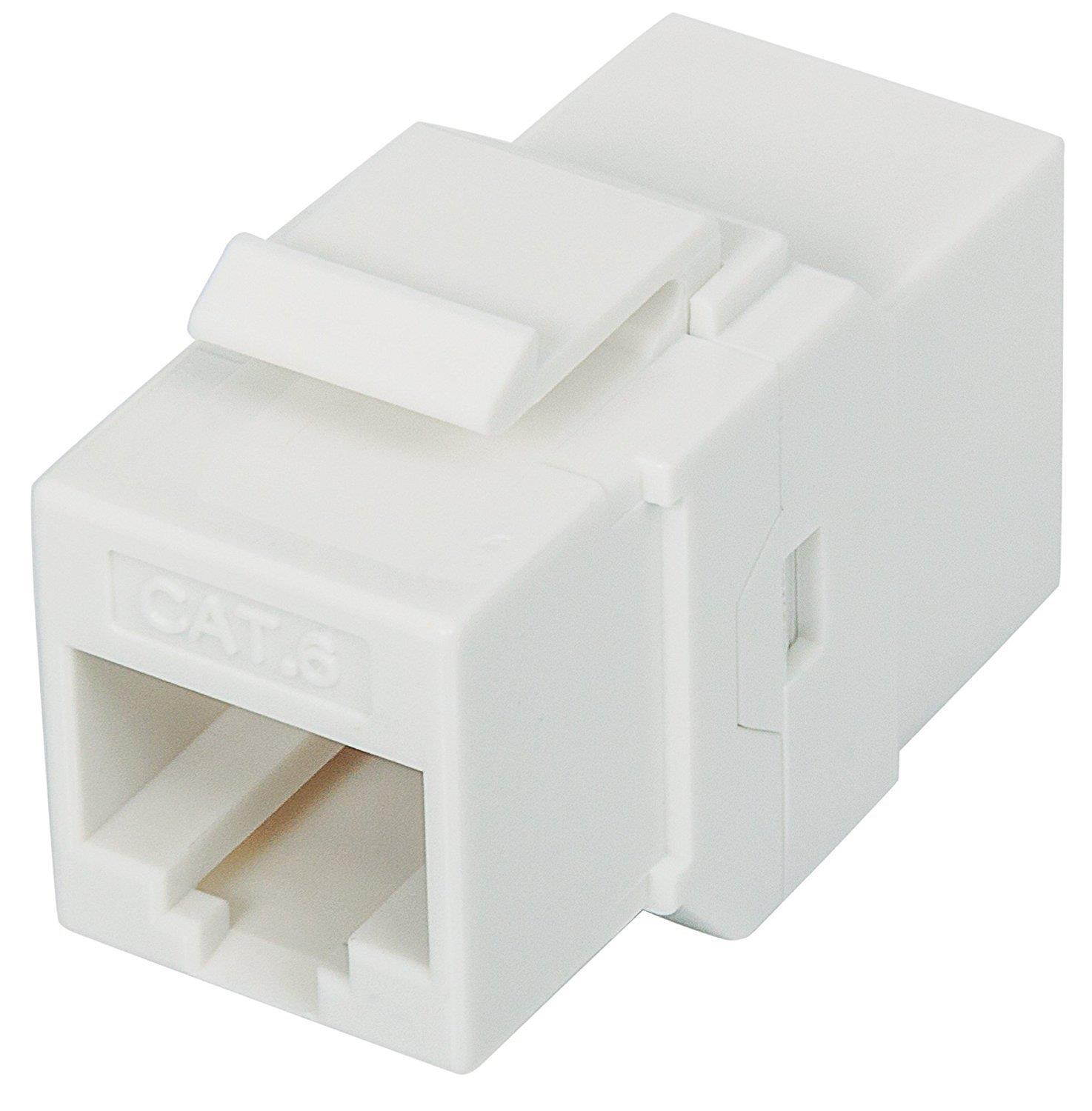 INTELLINET 505147 CAT6 IN-LINE WHITE KEYSTONE JACK