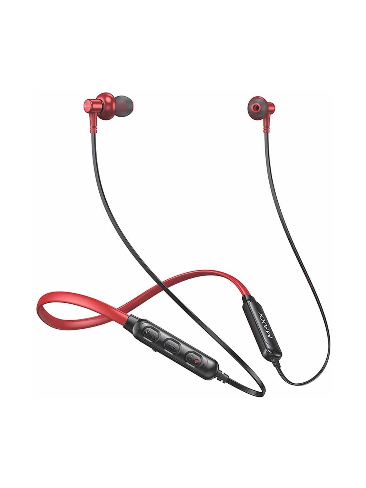Maxx NX7 Wireless Neckband with Mic (Black/Red)