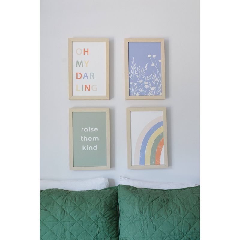 16" x 24" Wildflowers Kids' Magnet Board Wall Art Blue - Petal Lane