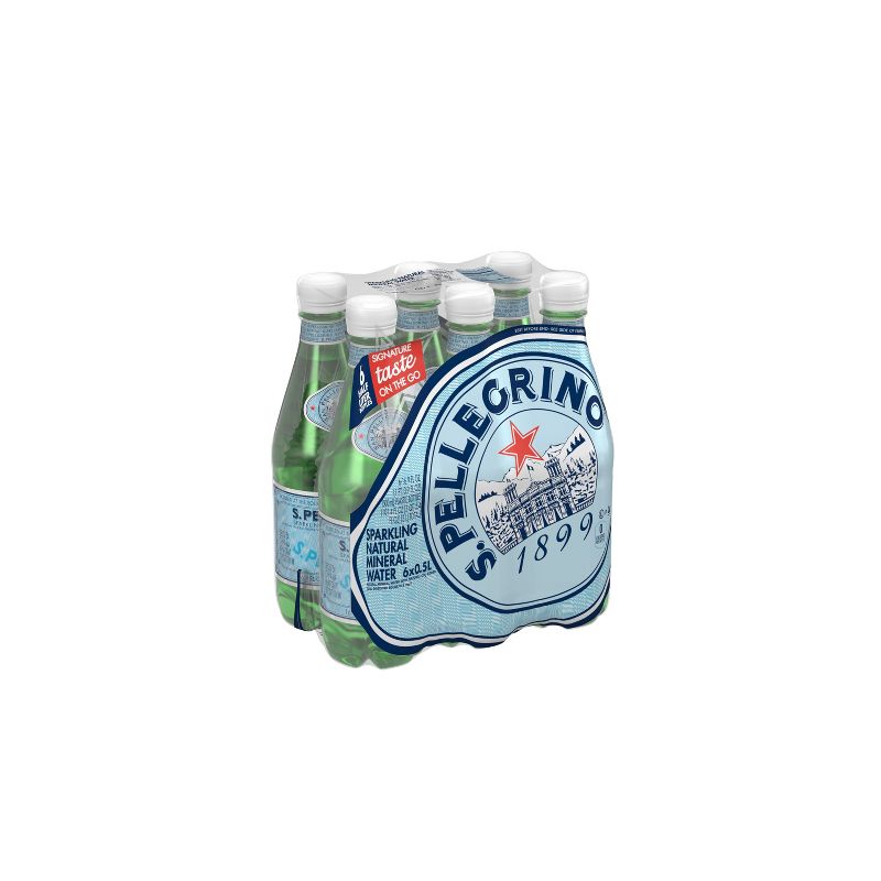 S.Pellegrino Sparkling Natural Mineral Water - 6pk/0.5L Bottles