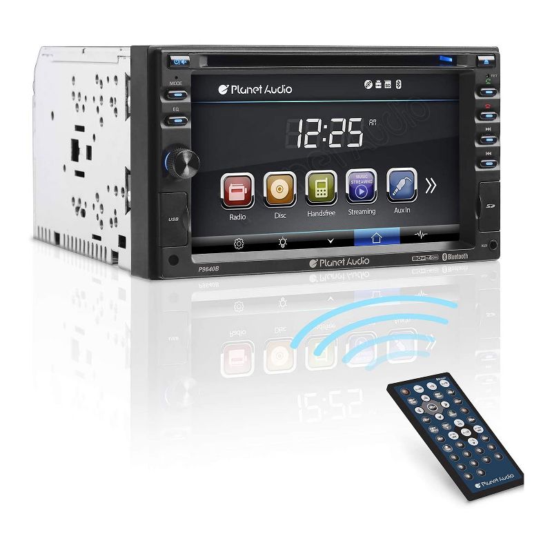 Planet Audio P9640B 320 Watt Double DIN Bluetooth DVD/CD/MP3/USB/SD, AM/FM In Dash Car Stereo with  6.2 Inch Touchscreen and Wireless Remote