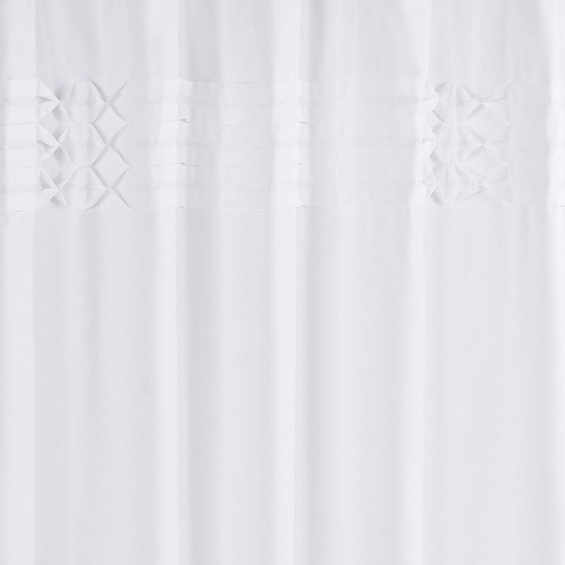 Triple Diamond Shower Curtain White - City Scene