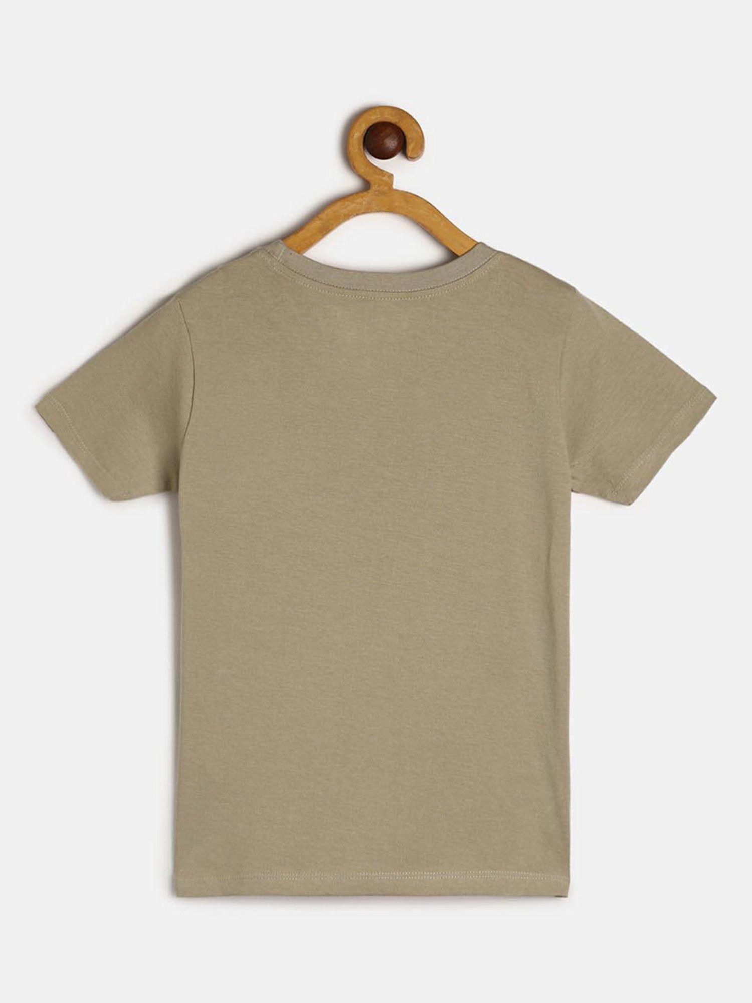MINIKLUB Boys Khaki Printed T-Shirt