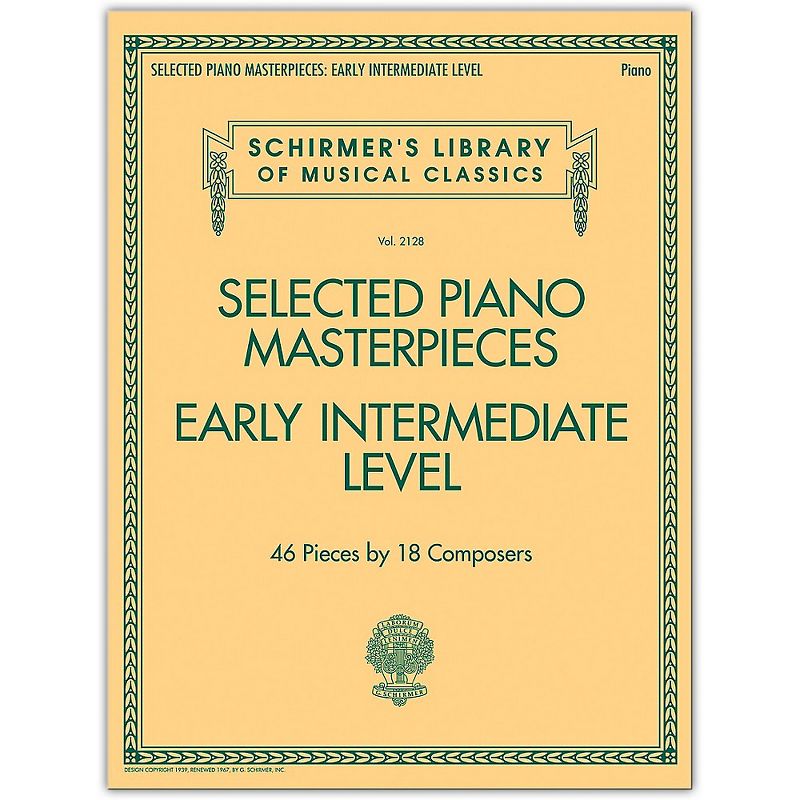 G. Schirmer Selected Piano Masterpieces - Early Intermediate Level Piano Collection Series Softcover