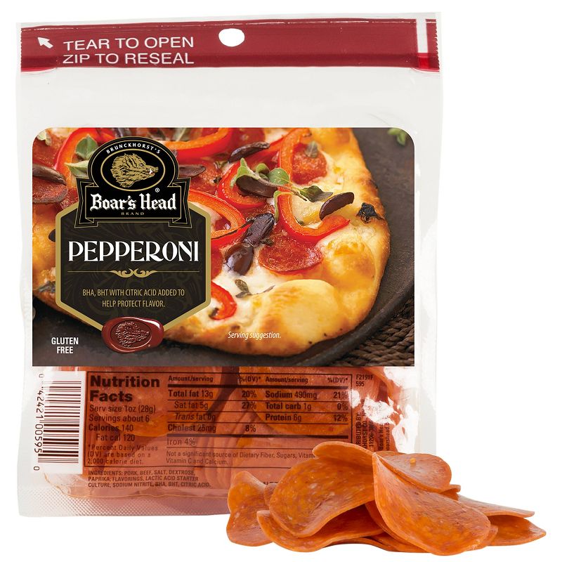 Boar's Head Pre-Sliced Pepperoni Pouch - 6oz
