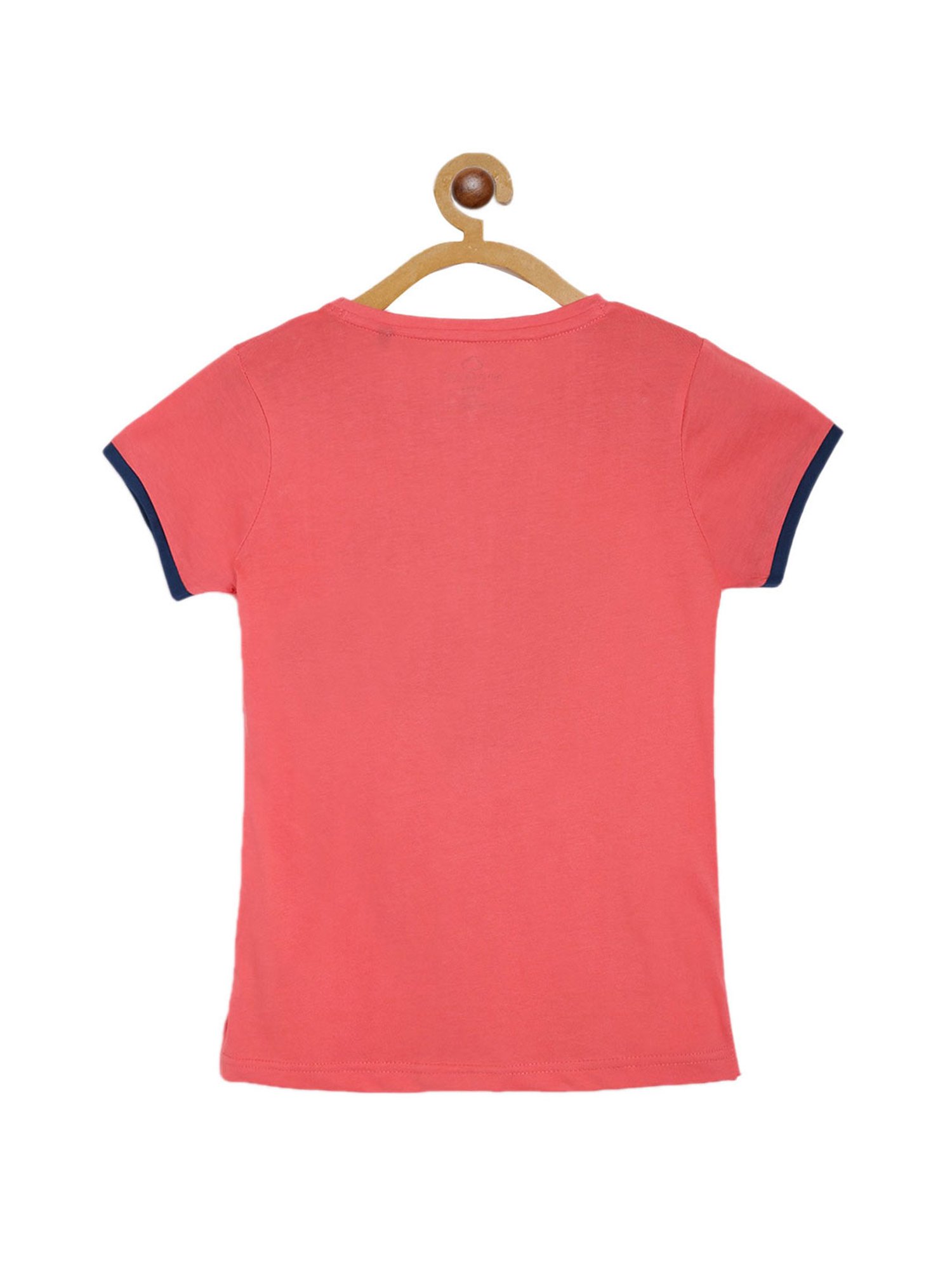 Sweet Dreams Girls Coral & Grey Embellished T-Shirt with Capris