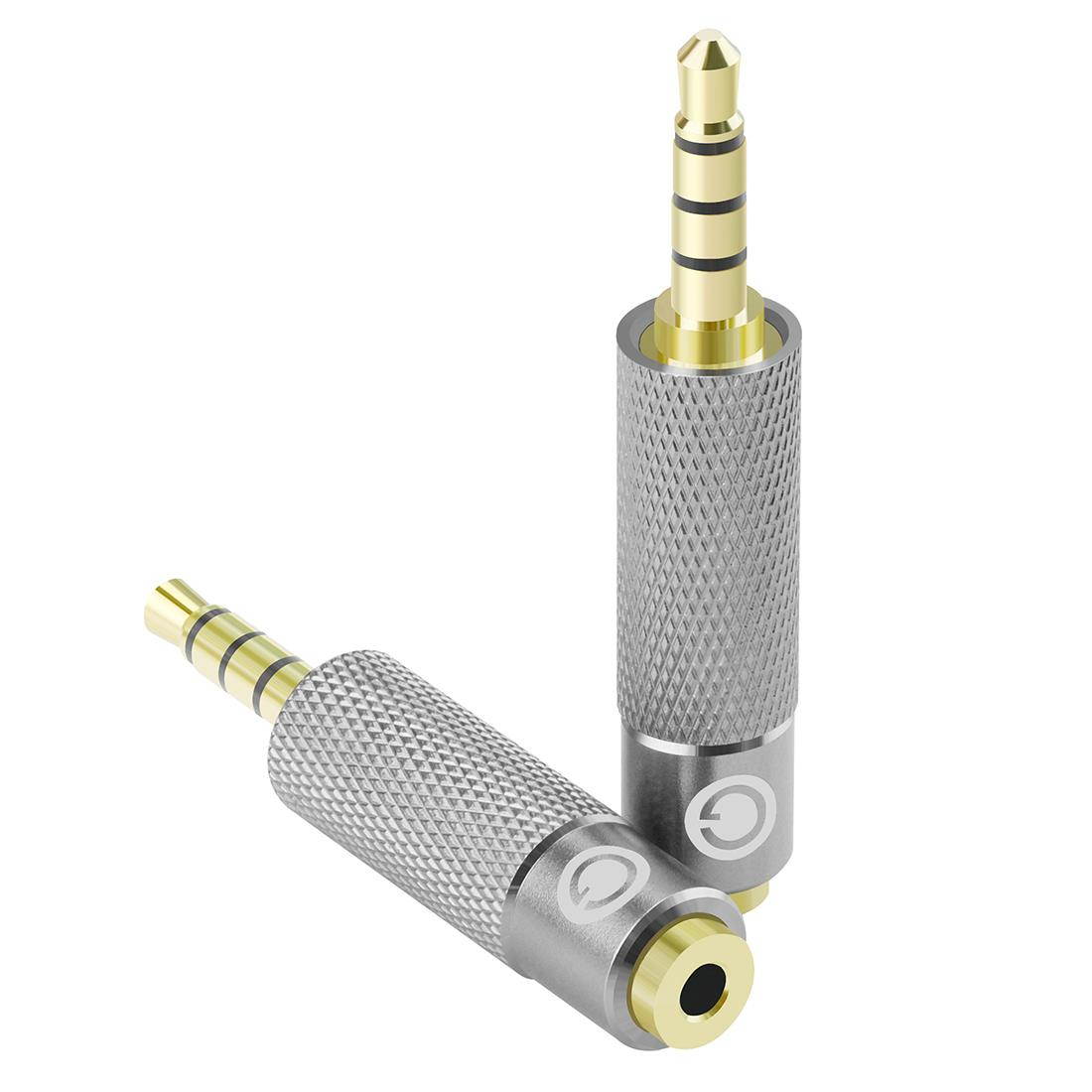 Geekria Apollo 3.5mm Balanced Male to 2.5mm Balanced Female Audio Jack Adapter, 3.5mm (1/8inch) to 2.5mm, Male to Female Plug Adapter, Gold Plated Convert Connector Adapter
