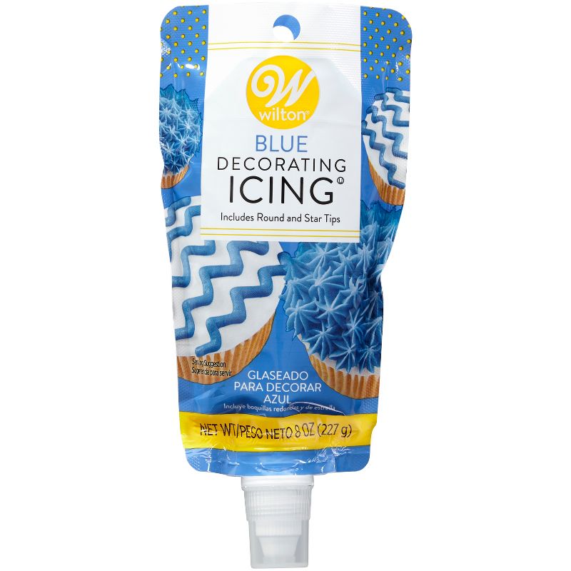 Wilton Blue Icing Pouch with Tips - 8oz