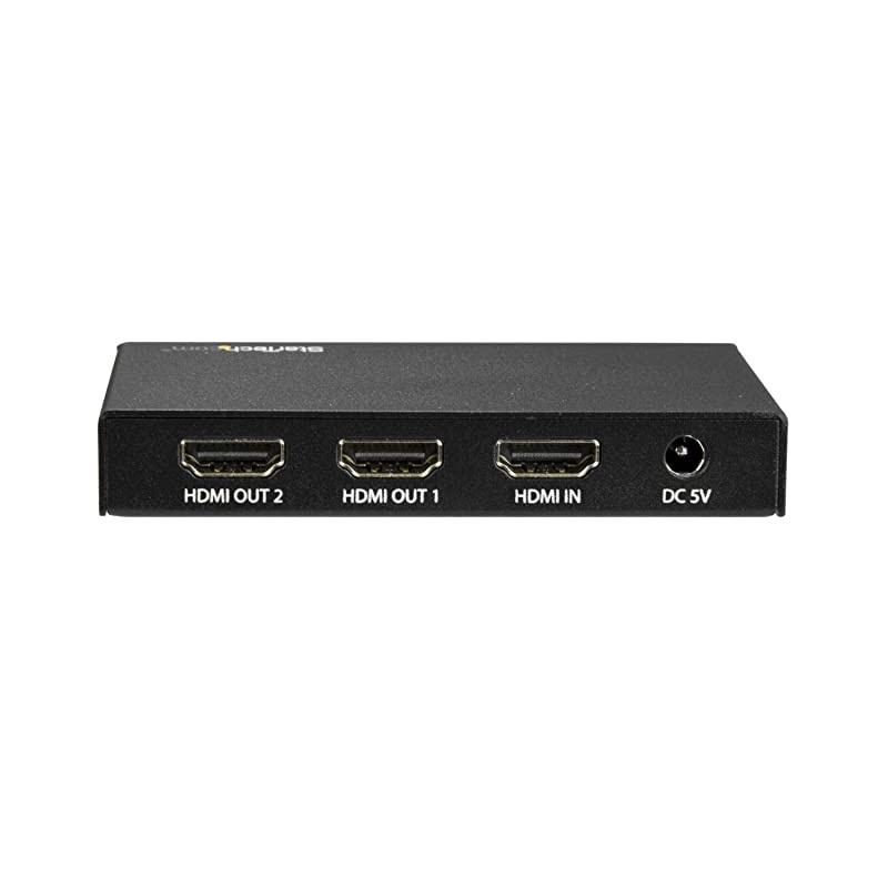 com HDMI Splitter - 2-Port - 4K 60Hz - HDMI Splitter 1 In 2 Out - 2 Way HDMI Splitter - HDMI Port Splitter (ST122HD202), Black