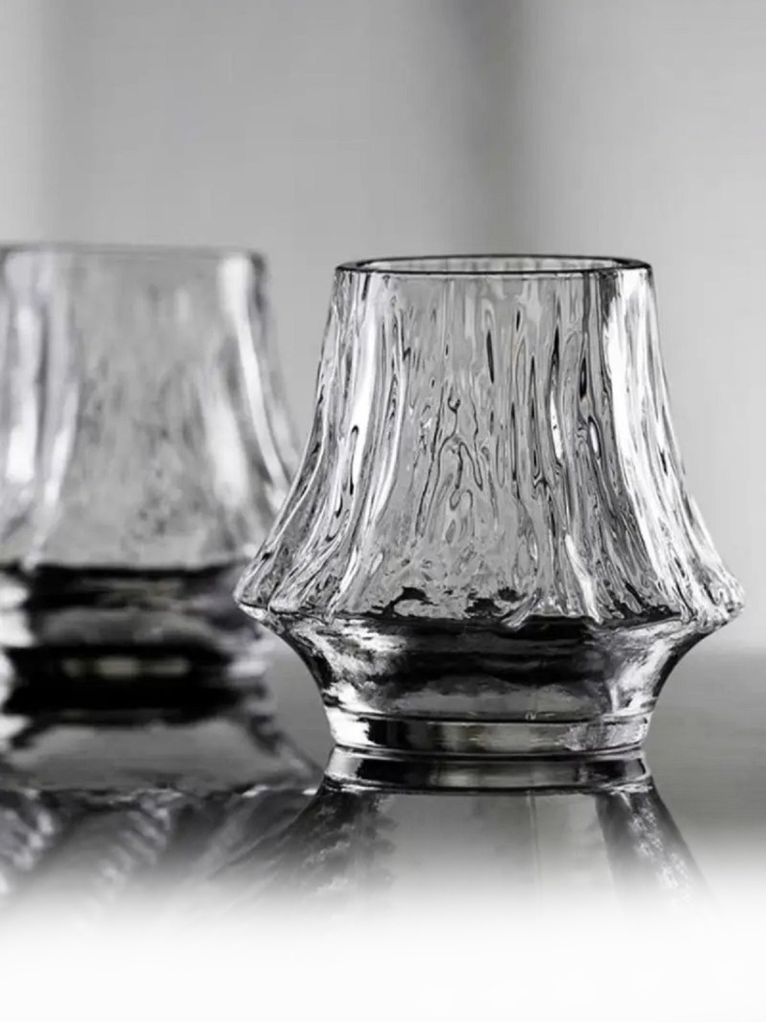 Melbify Japanese Fuji Snifter Transparent Whiskey Glass 300ml - Set of 6