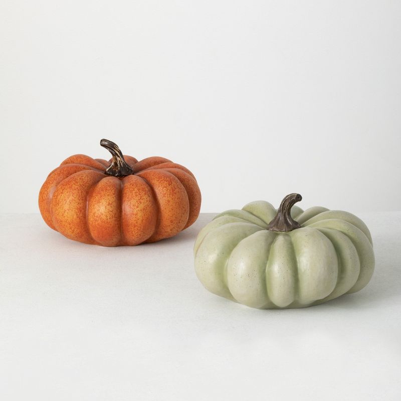 Sullivans Pumpkin  Set of 2, 7.5"H Orange
